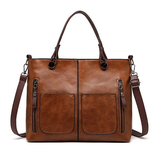 Britney | Leather-Style Multi Pocket Shoulder Bag