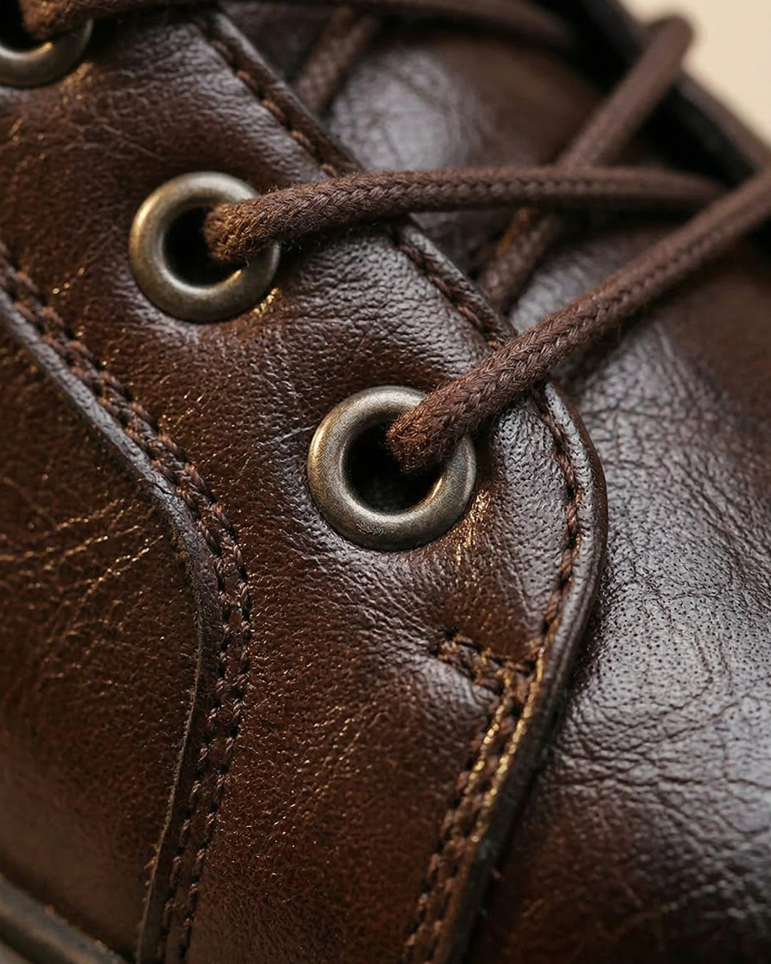 Kervens | Ankle Boots Brown Black Lace-Up