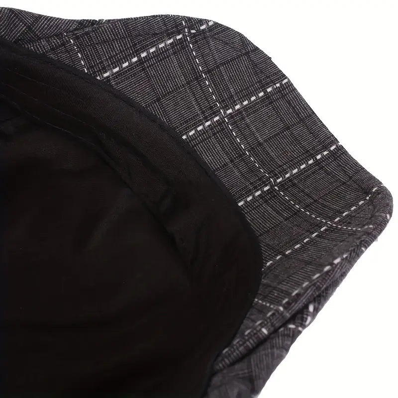 Checklyn | Checked Flat Cap Casual Newsboy Hat