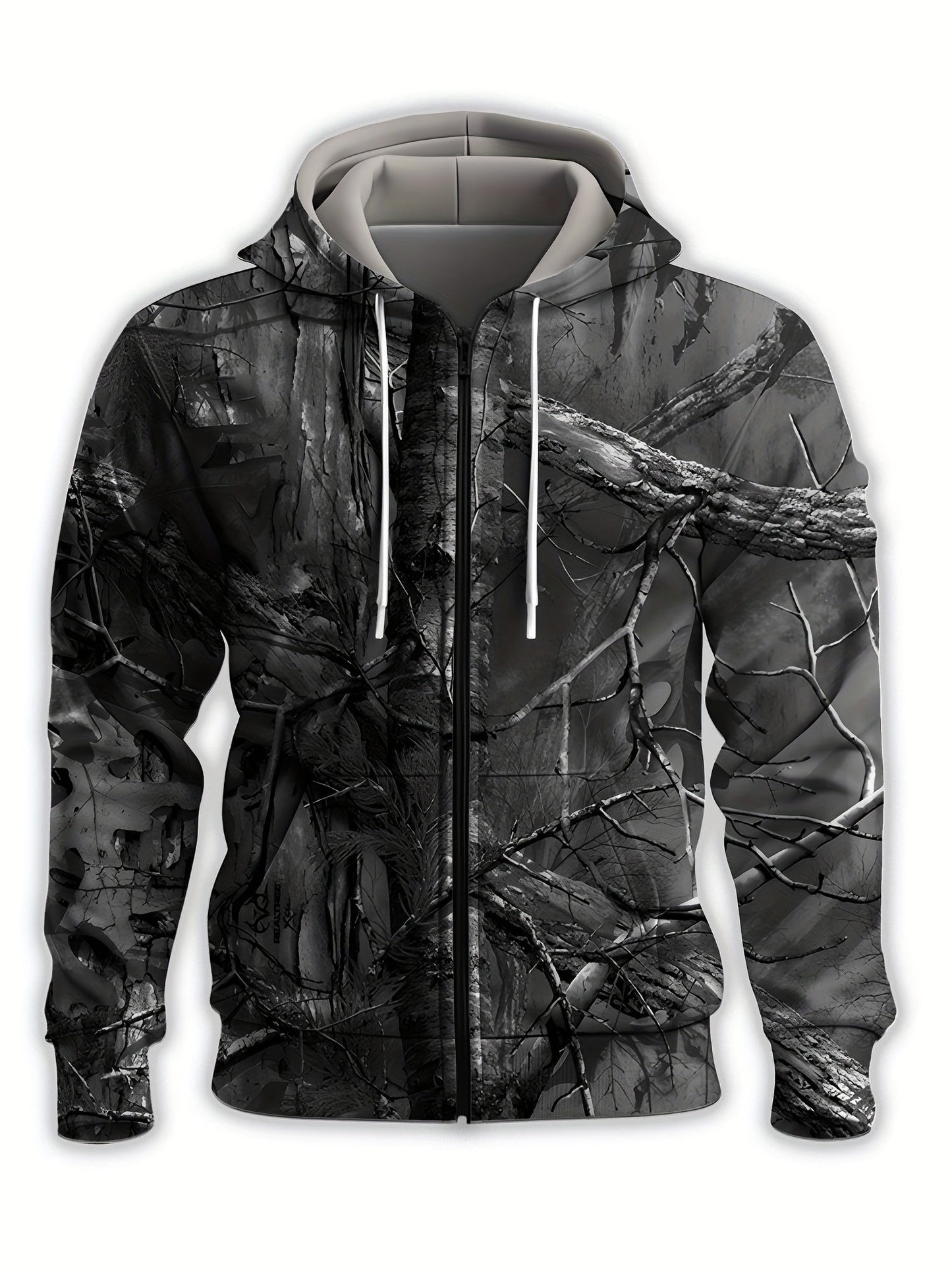 Whitaker | Camouflage Print Zip Up Hooded Jacket