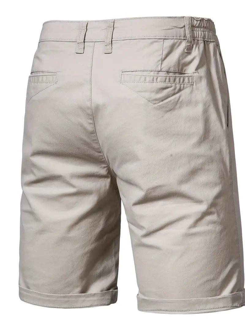 Baird - Casual Elastic Waist Pocket Shorts