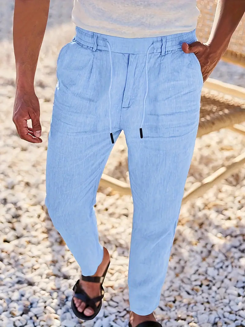Nichols | Mens Linen Summer Trousers