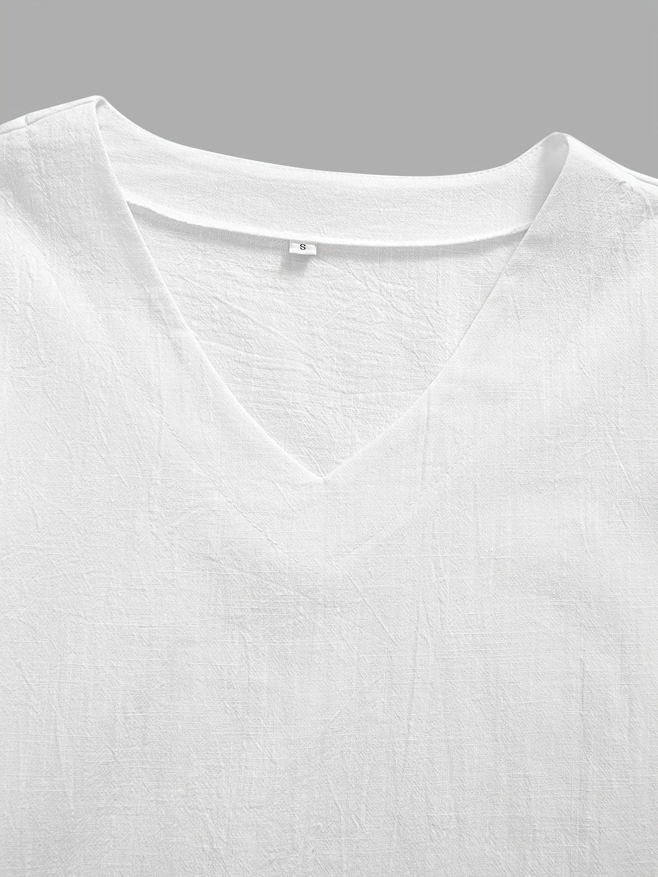 Mattea | V Neck Loose Short Sleeve Top
