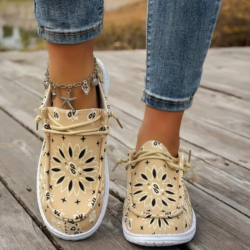 Isavella | Floral Print Casual Slip On Shoes