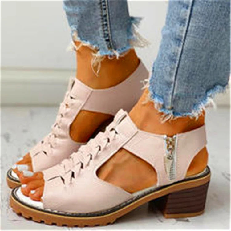 Benita | Woven Block Heel Sandals