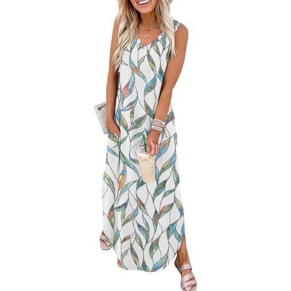Obermeier | Sleeveless V-Neck Pocket Maxi Dress