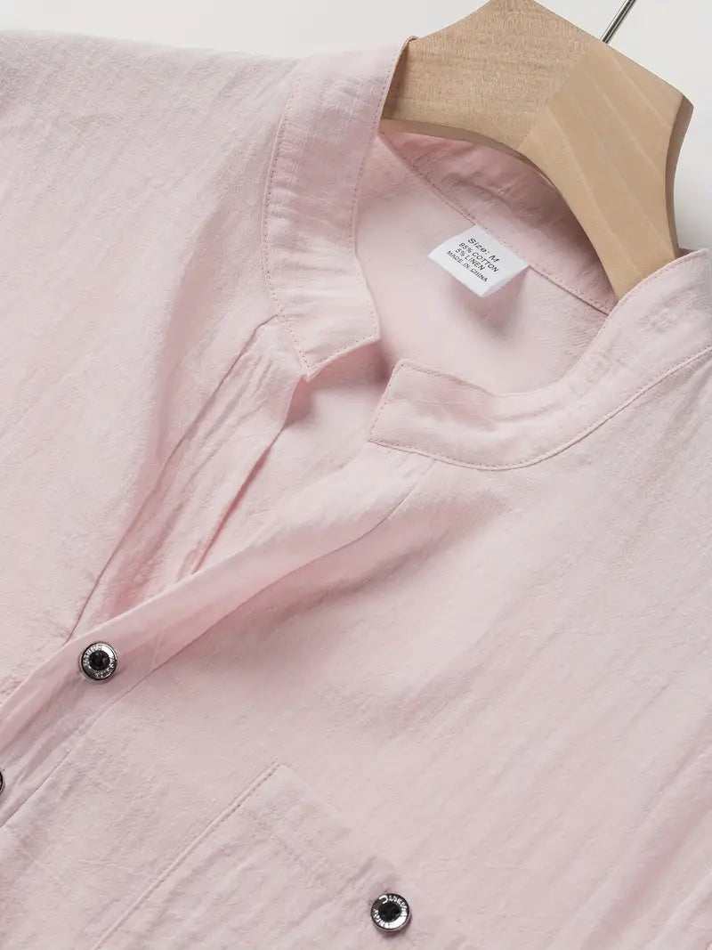 Vaughn - Short Sleeve Henley Pocket Shirt