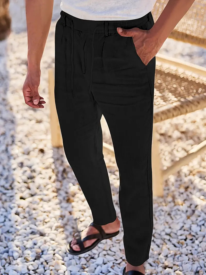 Nichols | Mens Linen Summer Trousers