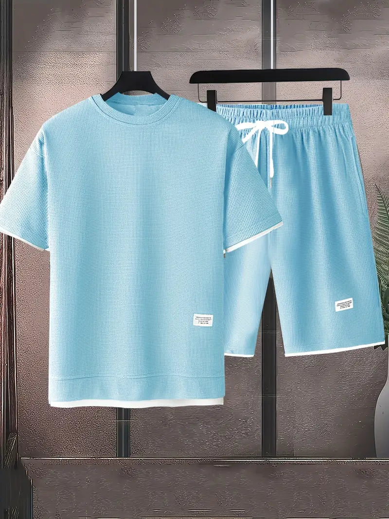 Freire | Waffle Knit T-Shirt Short Co-ord Set