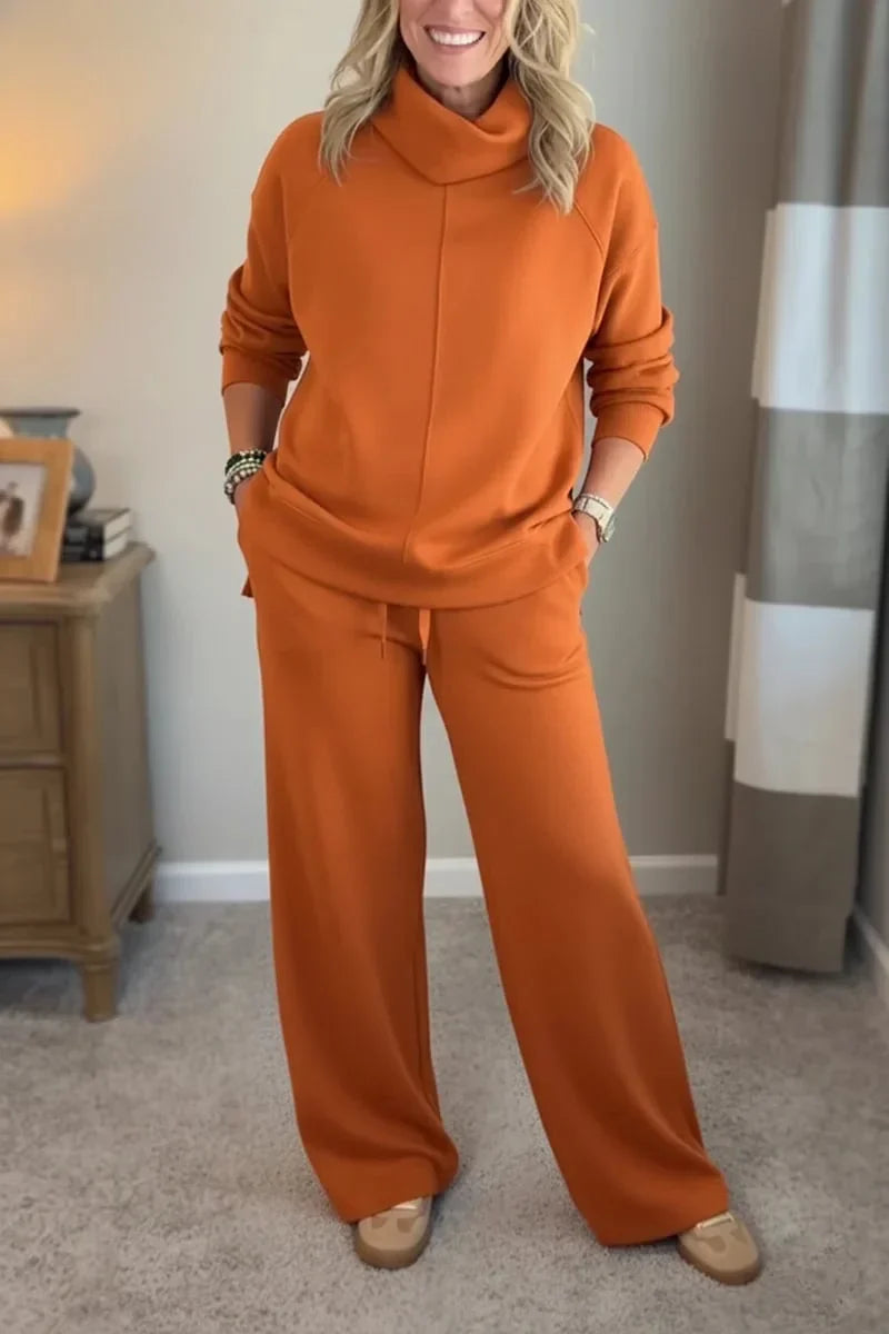 Yardenah | Two Piece Cowl Neck Wide Leg Set