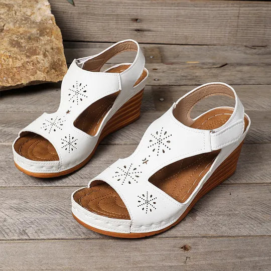 Setia | Wedge Sandals Cut Out Slingback Design