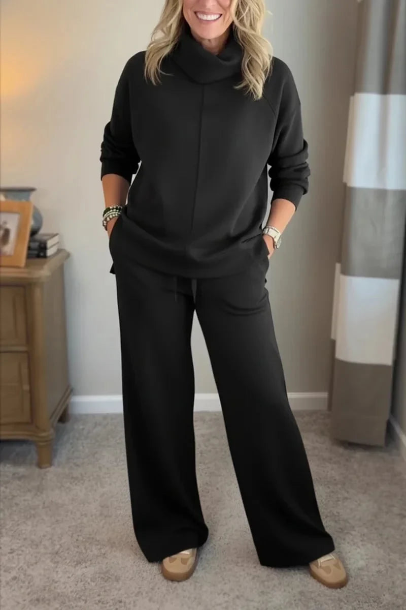 Yardenah | Two Piece Cowl Neck Wide Leg Set