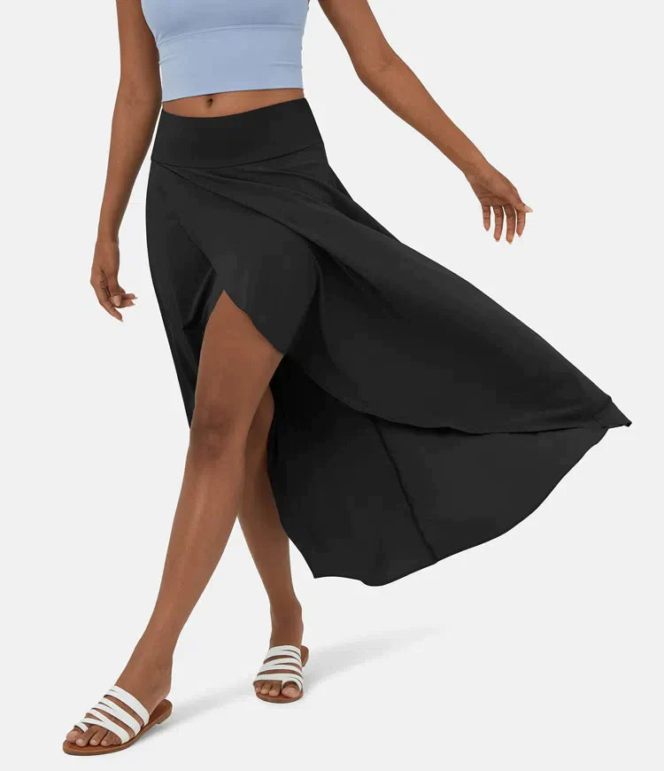 Keisha | Midi Skirt With High Low Ruffle Hem