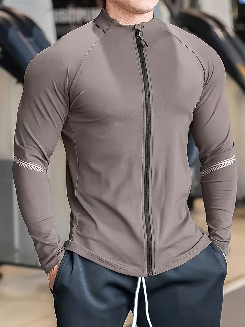 Astralbeam | Long Sleeve Sports Jacket in White
