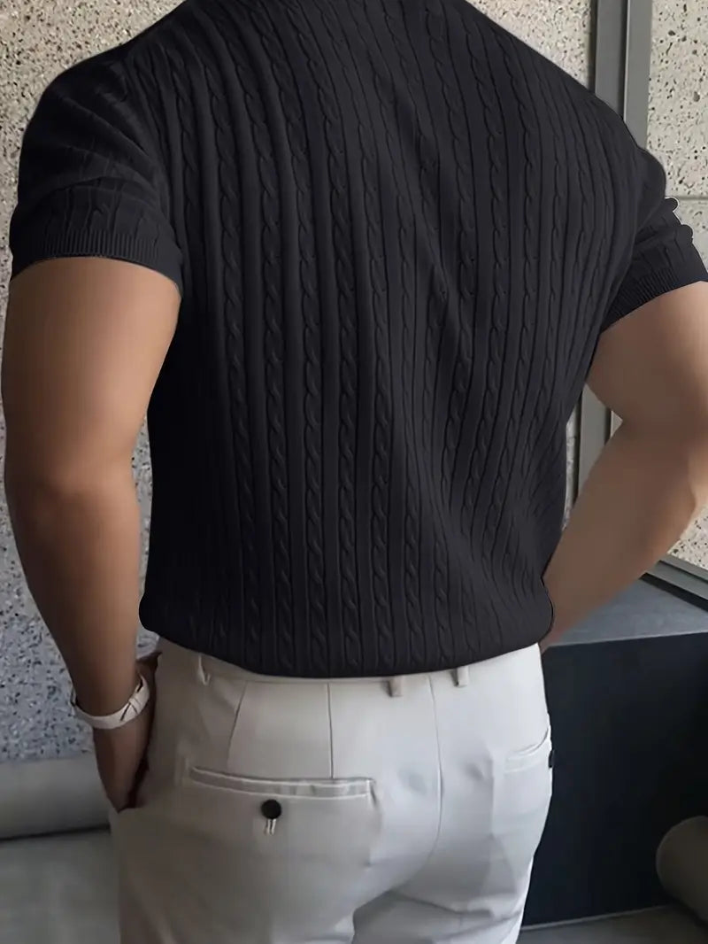 Kiril - Cable Knit Short Sleeve Jumper