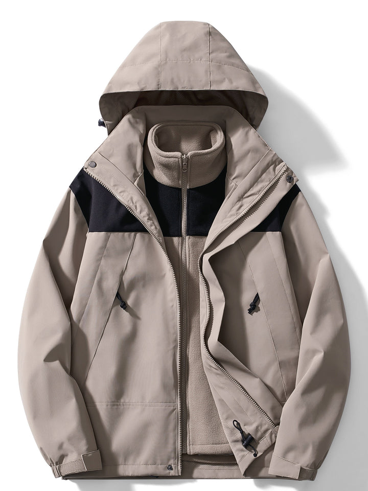 Jerome | Hooded Jacket with Layered Front Design