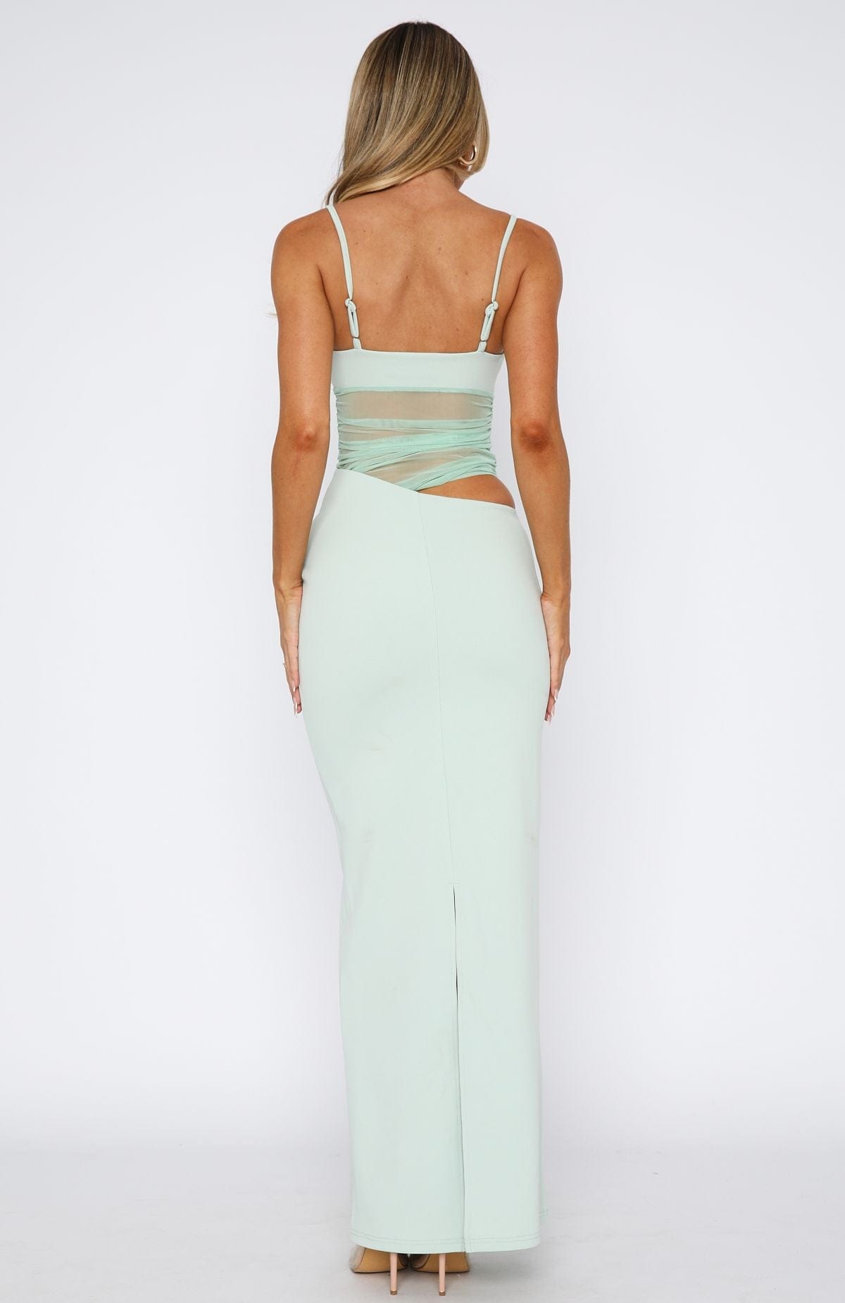 Aisling | Mesh Panel Bodycon Maxi Dress