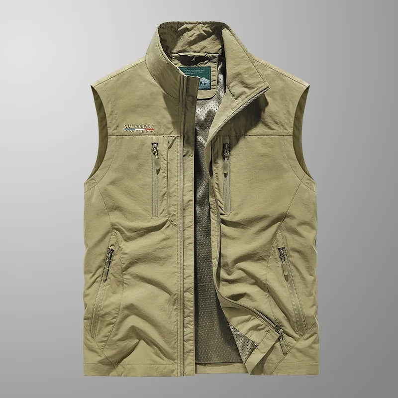Vincent | Breathable Tactical Multi Pocket Sleeveless Vest Jacket