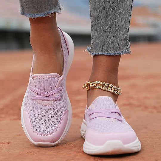 Firsova - Mesh Slip On Trainers Lightweight Sole