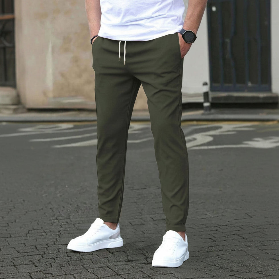 Jarkin | Straight Leg Trousers with Drawstring Waist
