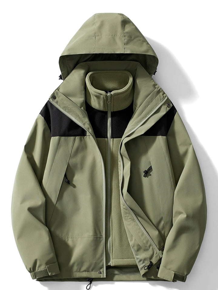 Jerome | Hooded Jacket with Layered Front Design
