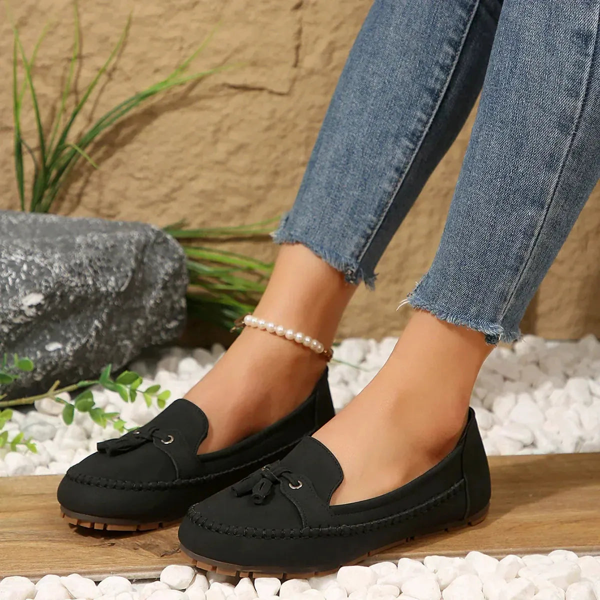 Patamon | Slip-On Tassel Round Toe Loafers
