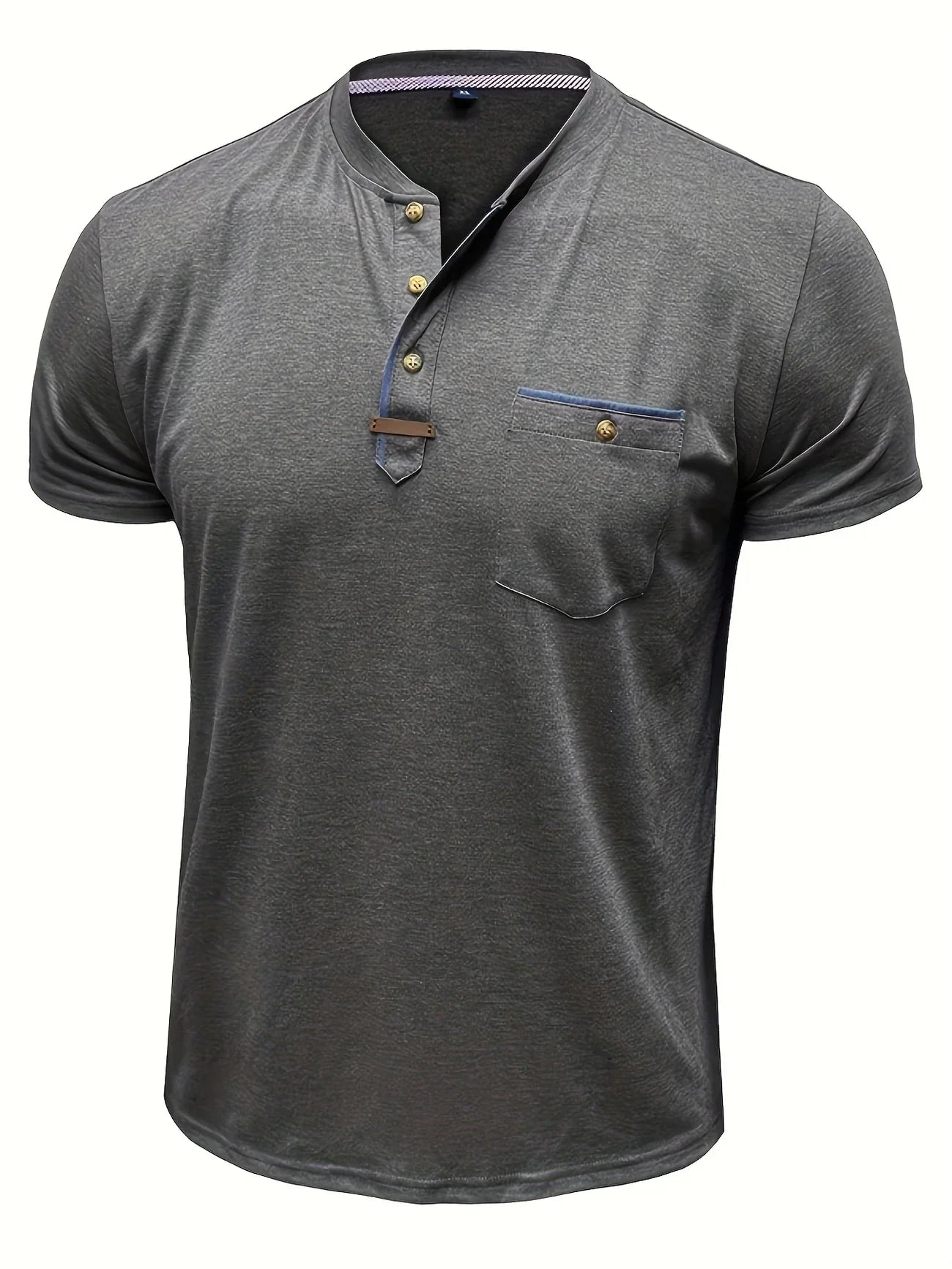 Saxon | Short Sleeve Henley Pocket T Shirt