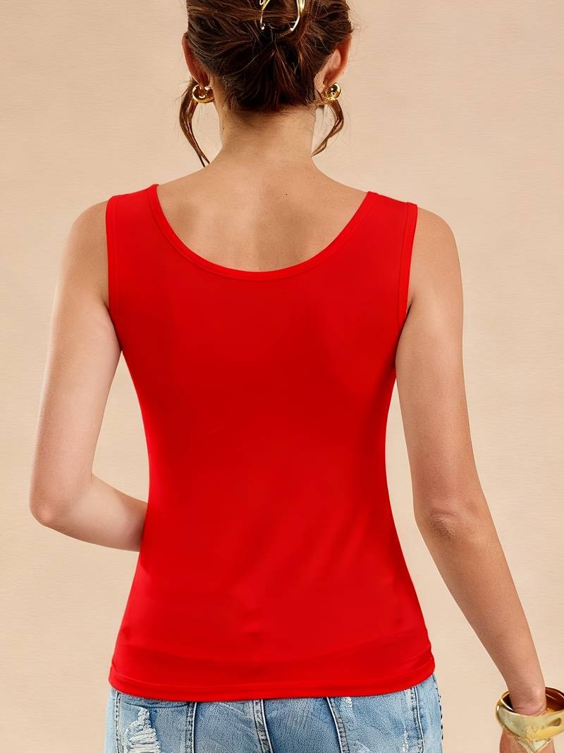 Bertille | Sleeveless Square Neck Lace Panel Top