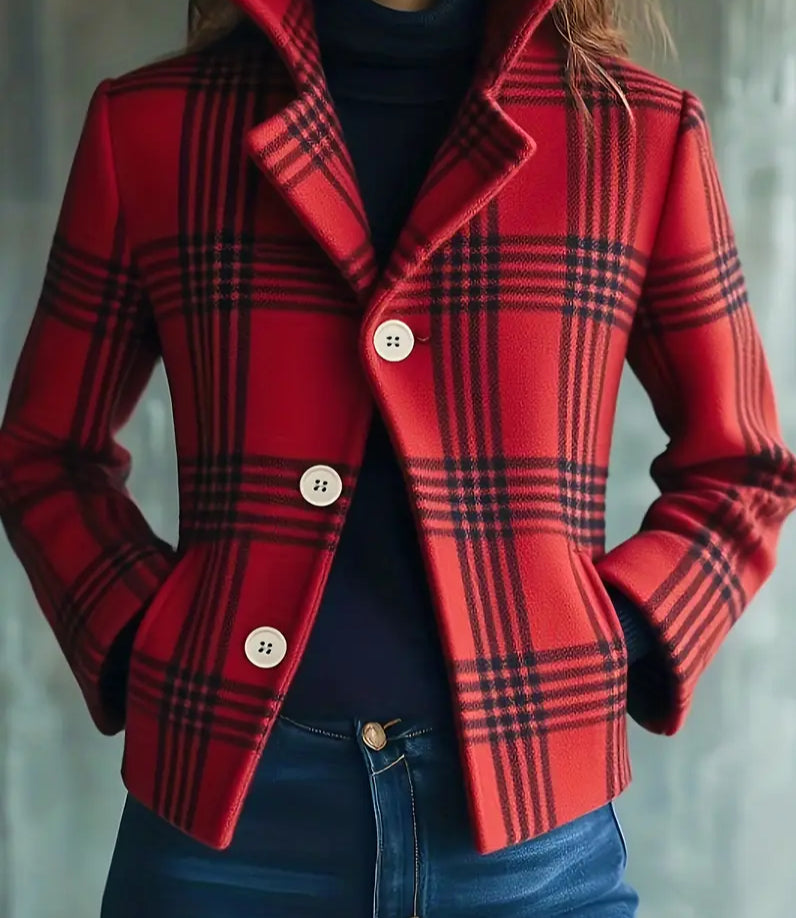 Marsai | Checked Button Front Short Jacket