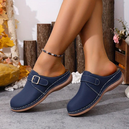 Latina - Buckle Strap Mule Shoes