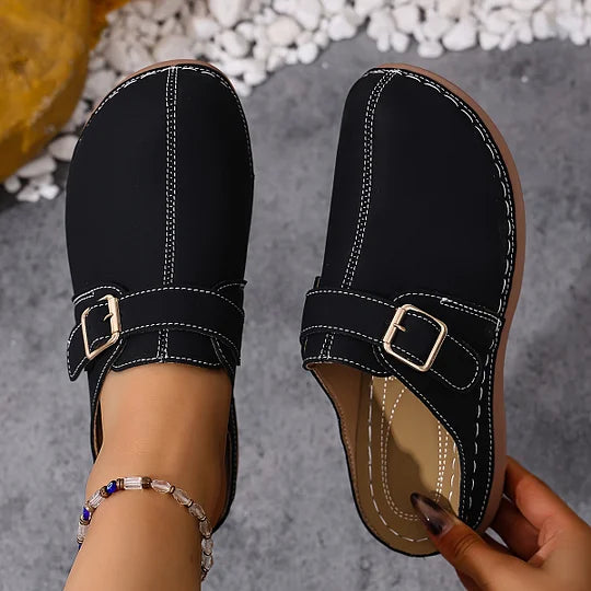Latina - Buckle Strap Mule Shoes