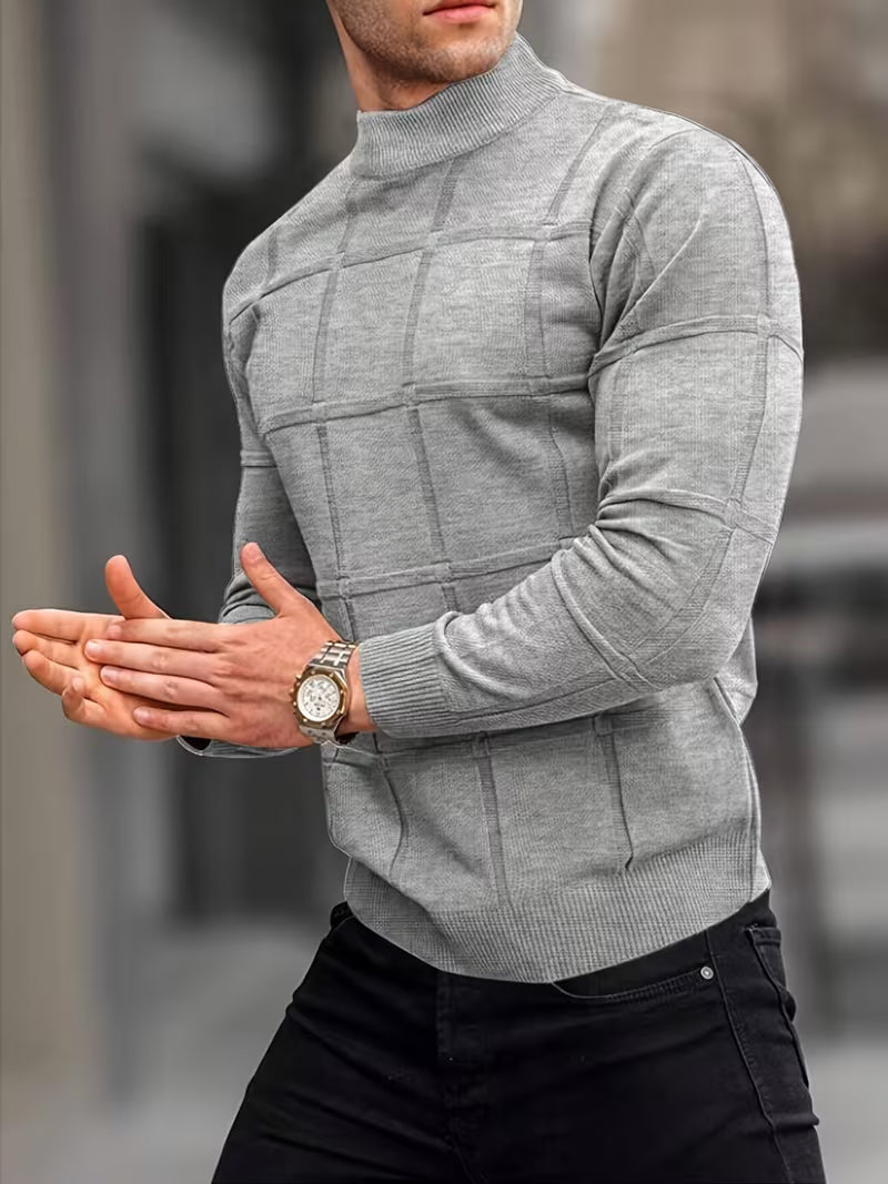 Roaan | Textured High Neck Long Sleeve Sweater