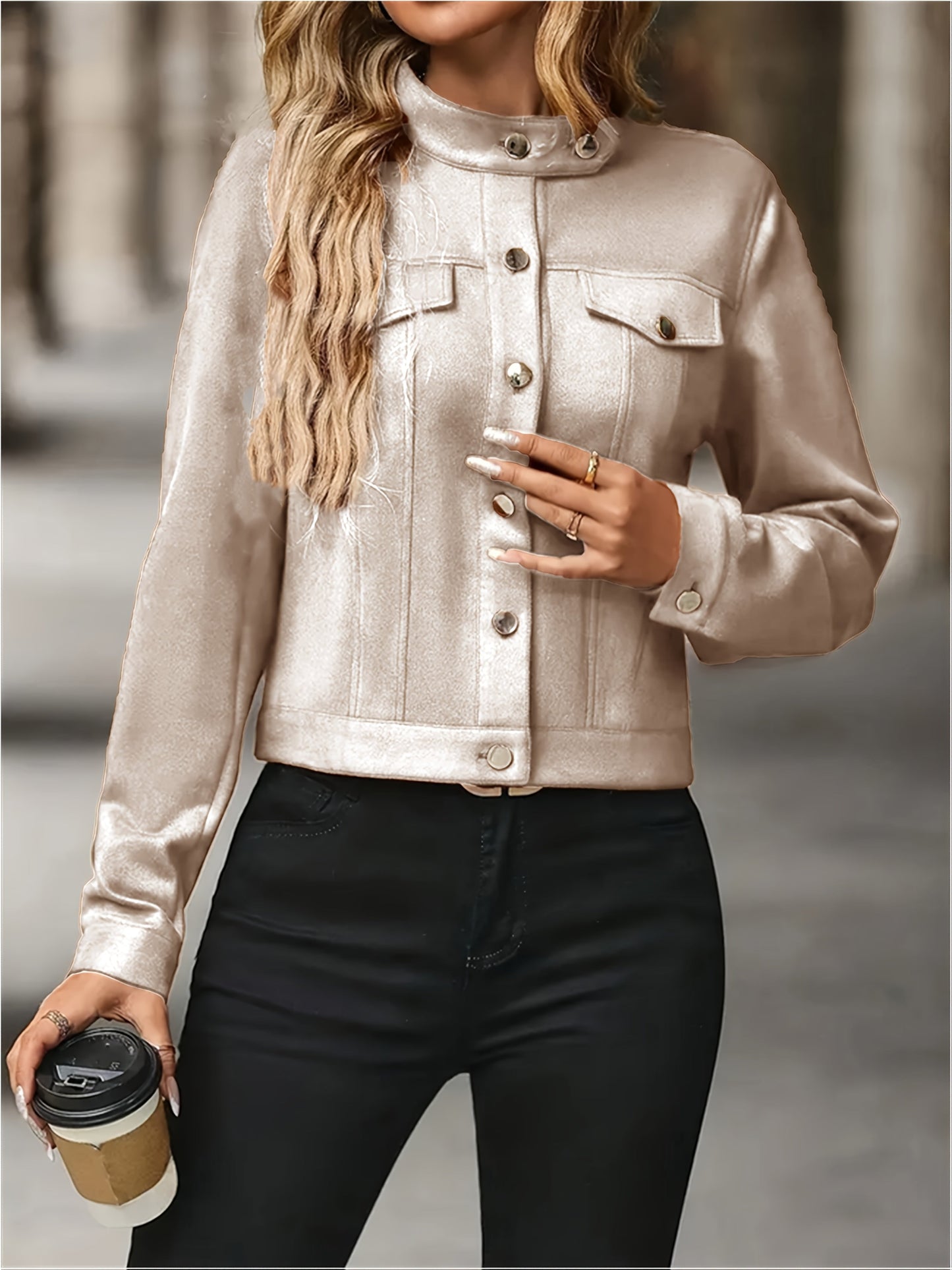Slavica | Long Sleeve Button Front Vintage Jacket