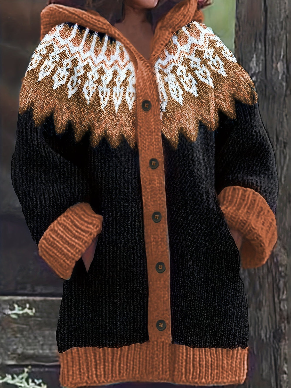 Peneeuva | Hooded Long Sleeve Winter Jumper