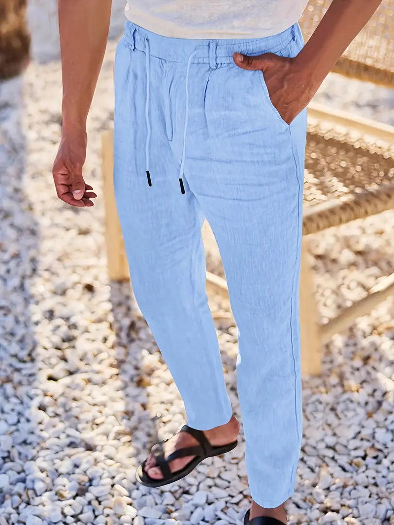 Nichols | Mens Linen Summer Trousers