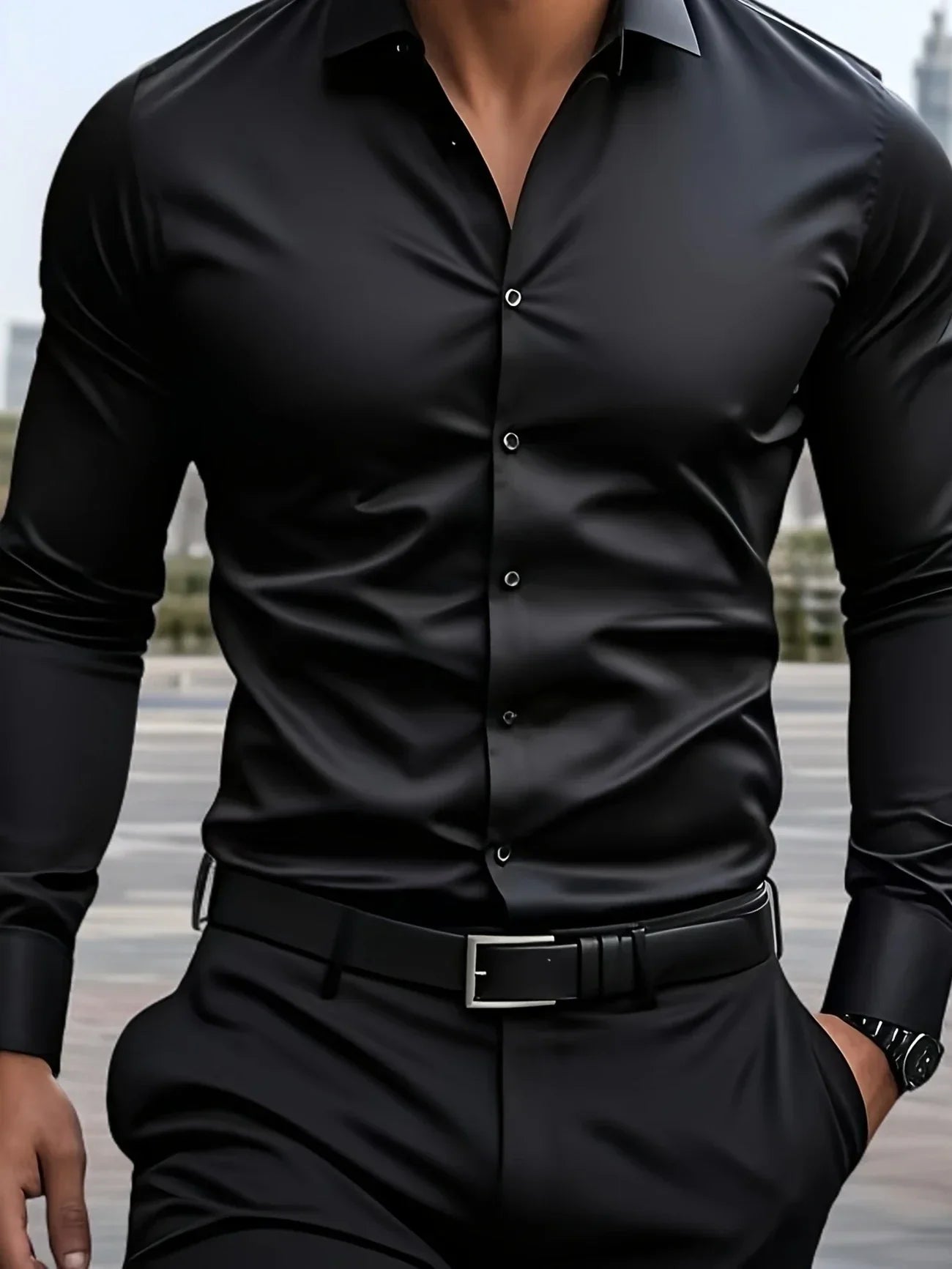Byron | Slim Fit Long Sleeve Button Shirt