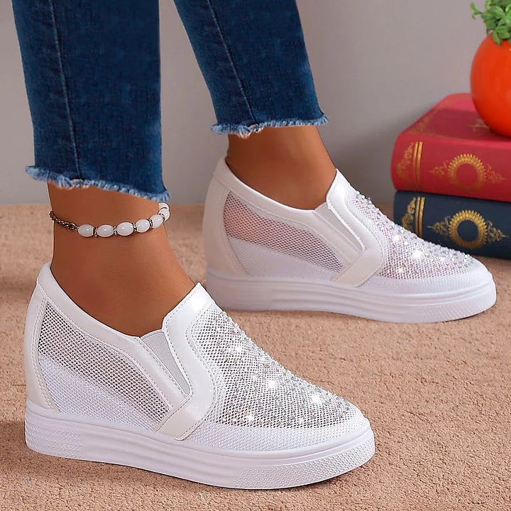 Romila | Mesh Slip On Platform Trainers