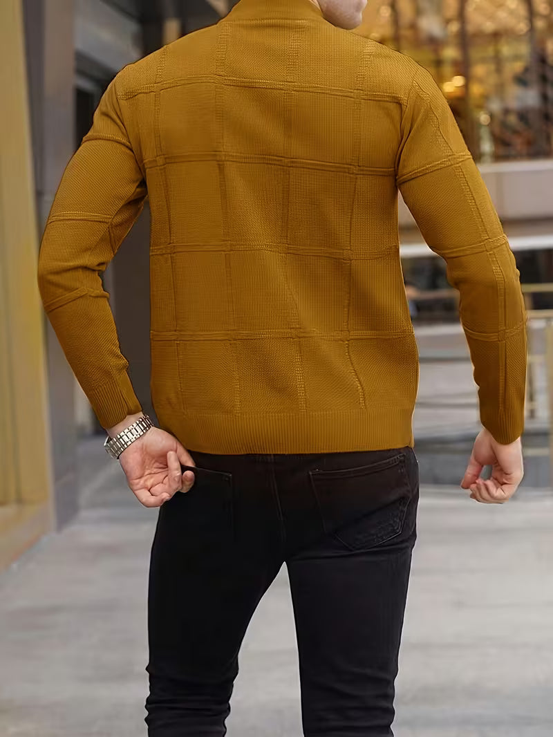 Roaan | Textured High Neck Long Sleeve Sweater