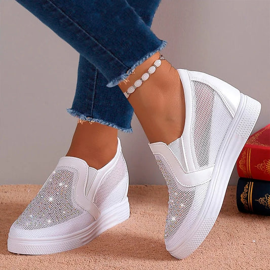 Romila | Mesh Slip On Platform Trainers