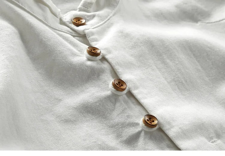 Tevin | Long Sleeve Stand Collar Button Shirt