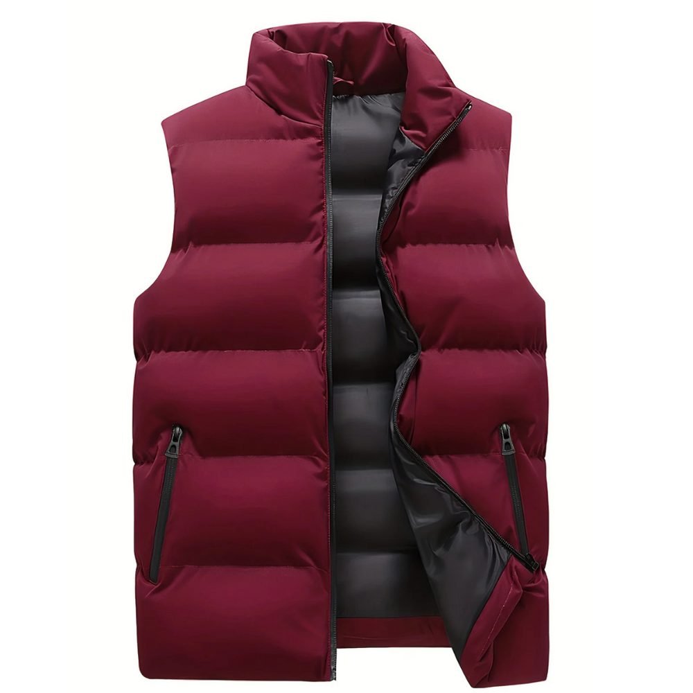 Karner | Quilted Sleeveless Vest with Stand Collar