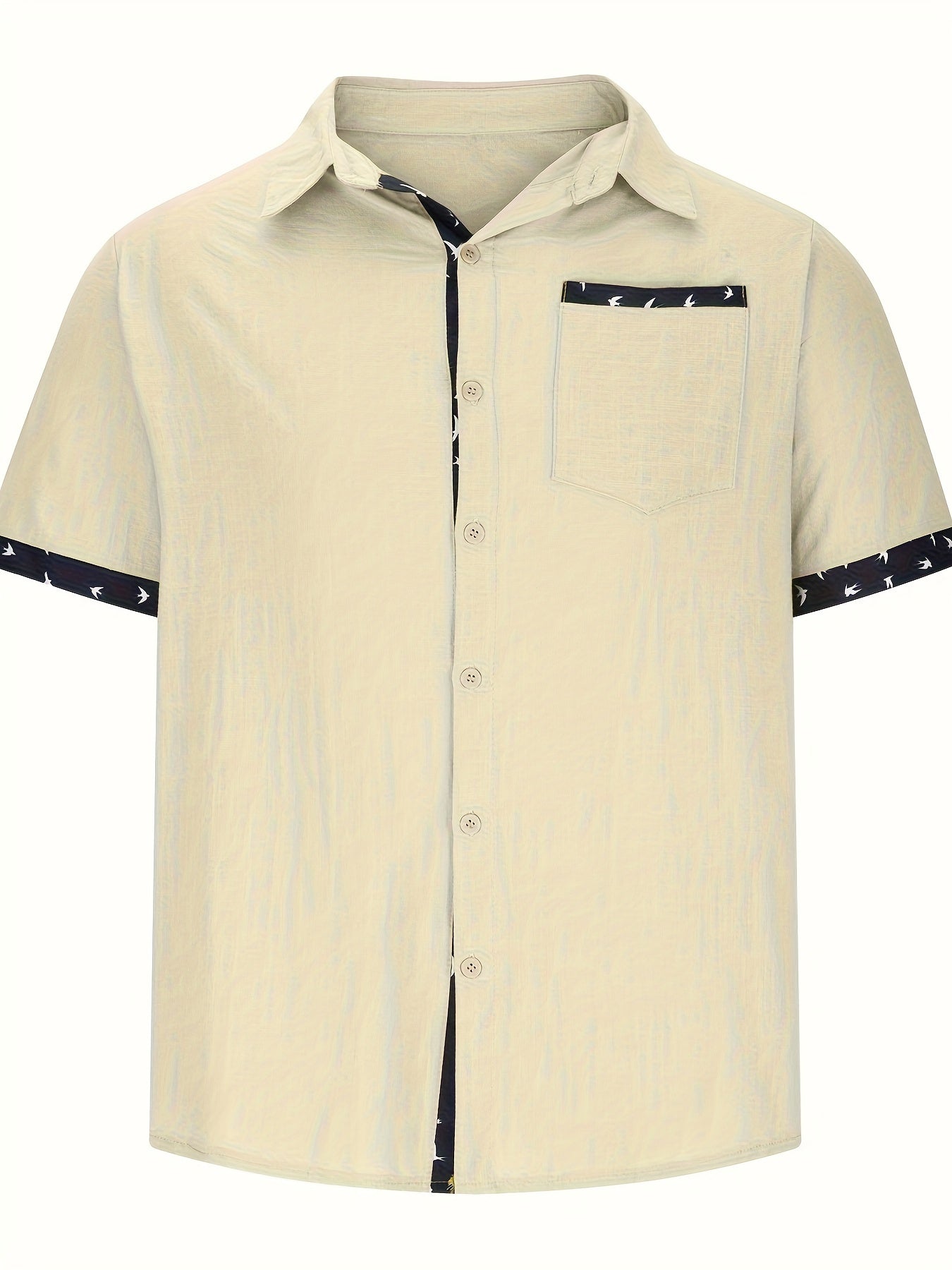 Julio - Short Sleeve Contrast Trim Button Shirt