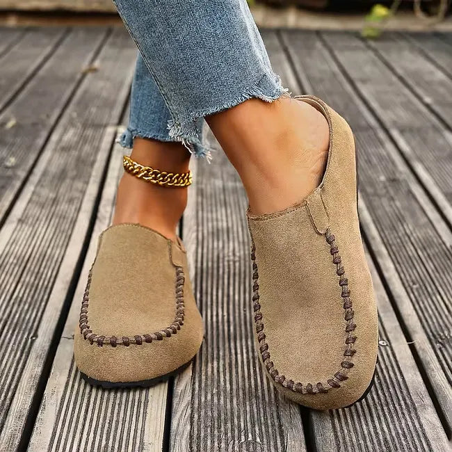 Wendi | Slip-On Round Toe Suede Clogs