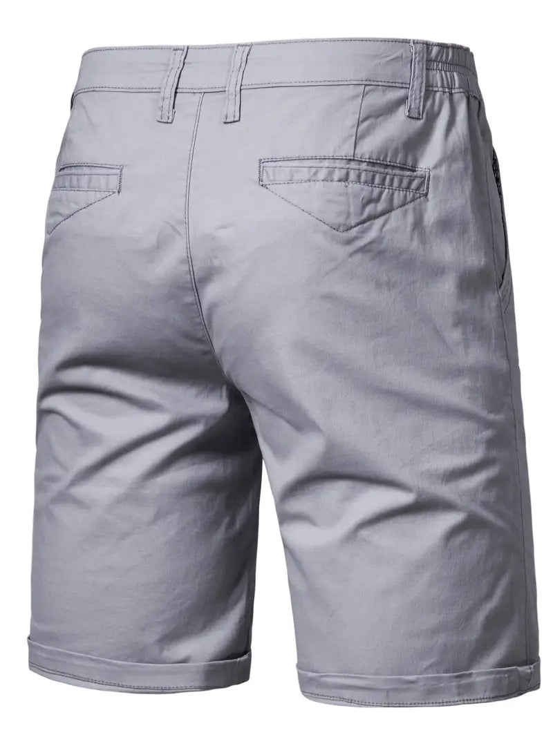Baird - Casual Elastic Waist Pocket Shorts