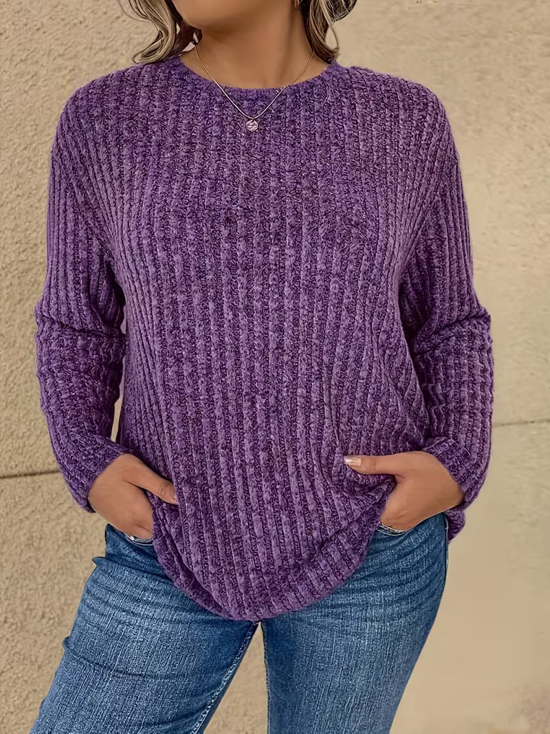 Katiya | Sweater with Textured Ribbed Relaxed Fit