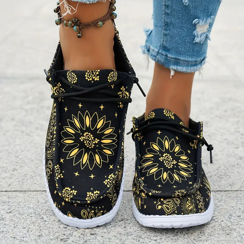 Isavella | Floral Print Casual Slip On Shoes