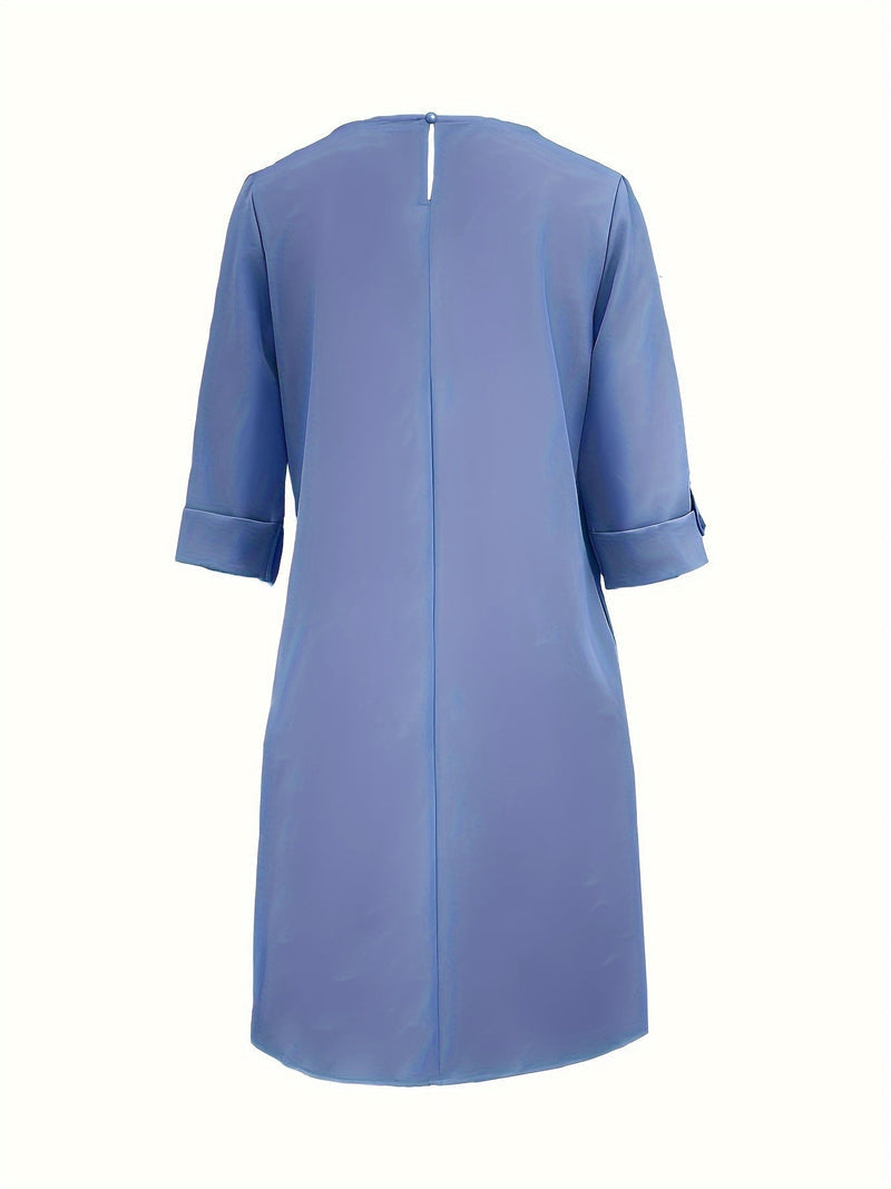 Kayana | Relaxed Midi Dress Three Quarter Sleeves