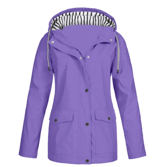 Ilektra | Long Sleeve Hooded Jacket with Pockets