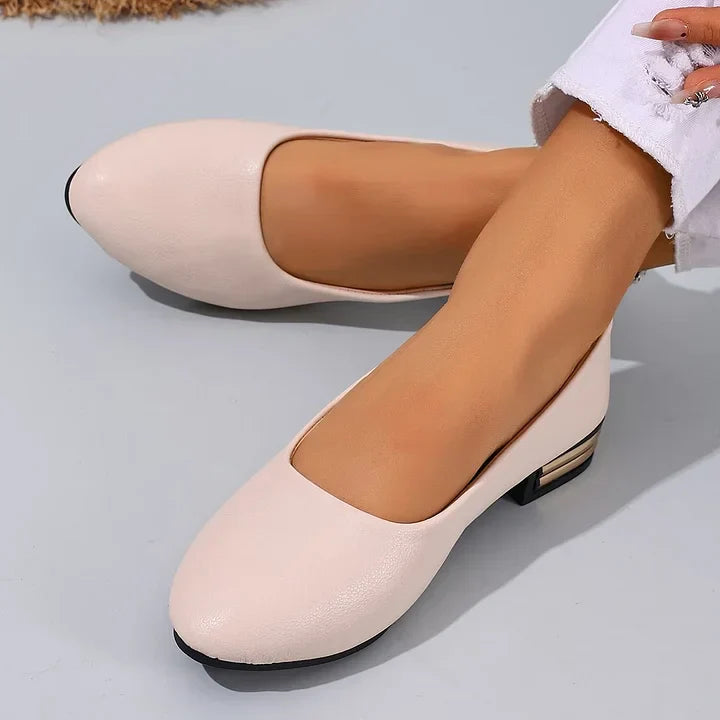 Kenzie | Low Heel Round Toe Ballet Flats
