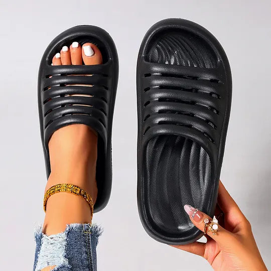 Aizada | Ventilated Platform Slide Sandals